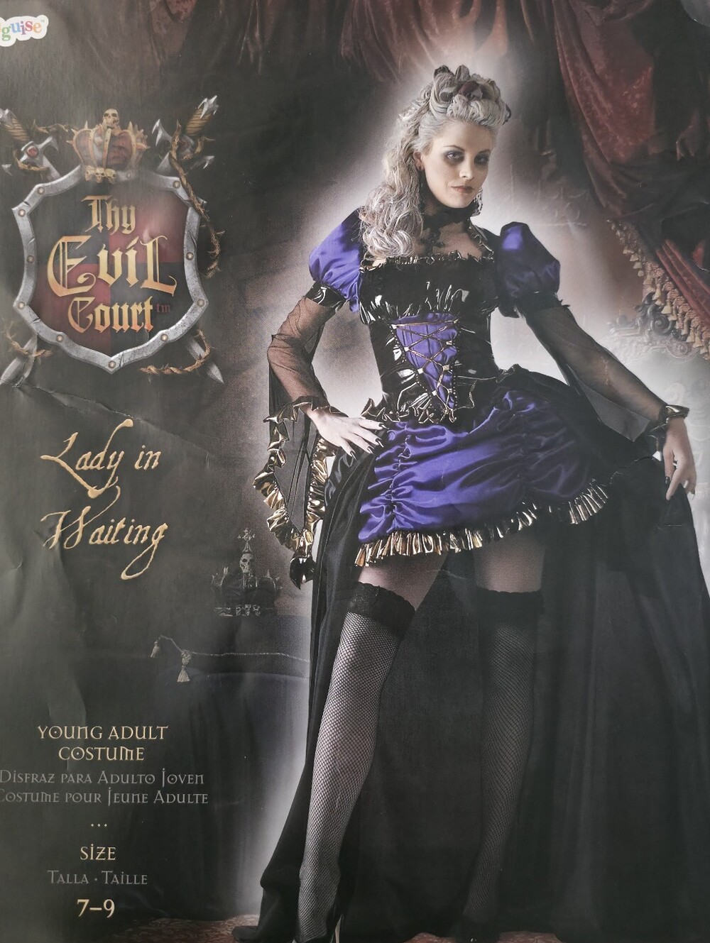 Disguise Thy Evil Court Lady in Waiting Costume Juniors 7-9 Gothic Purple